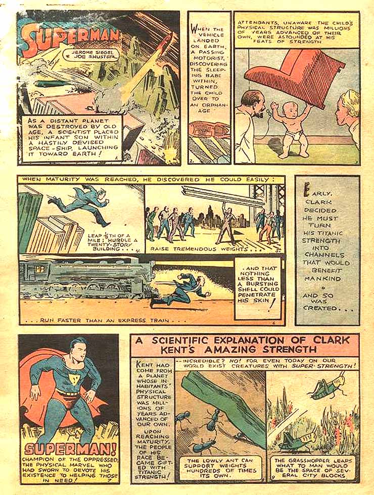 The first page of <Em>Action Comics No. 1</em>.