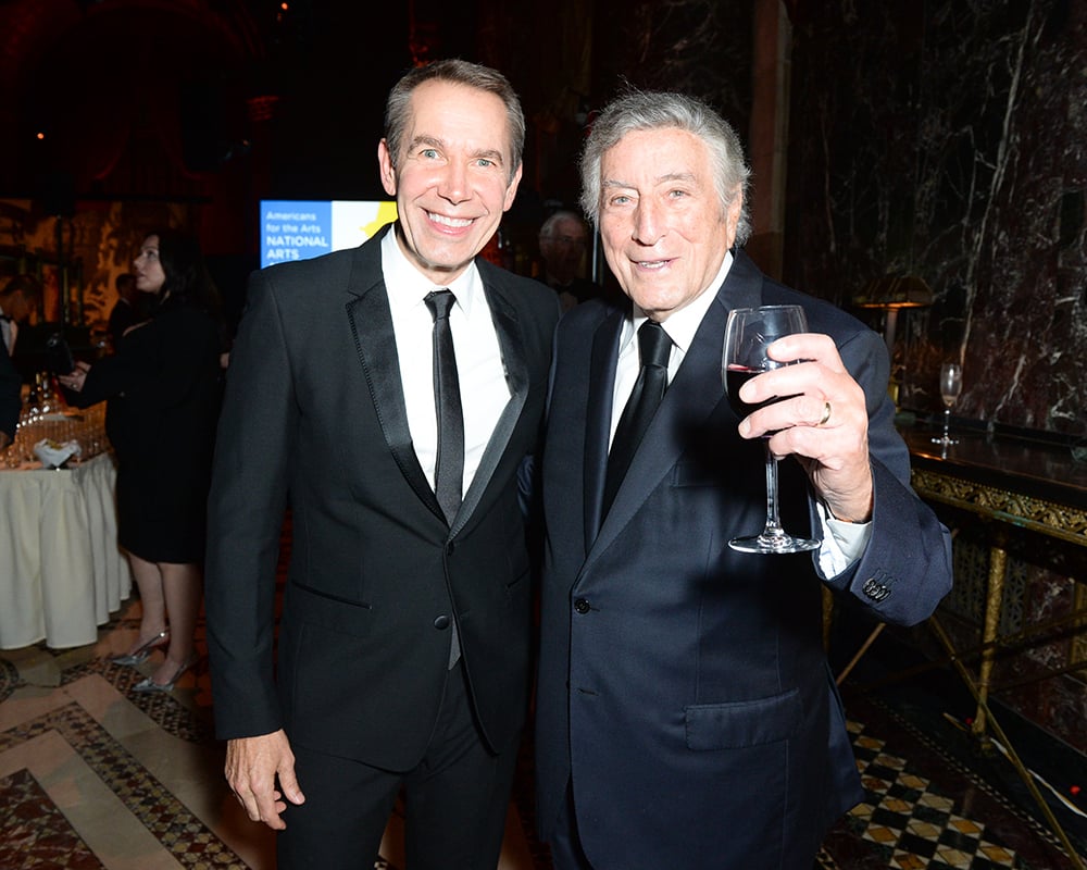 Jeff Koons and Tony Bennett at Americans for the Arts' 56th Annual National Arts Awards. Courtesy of BFA. 