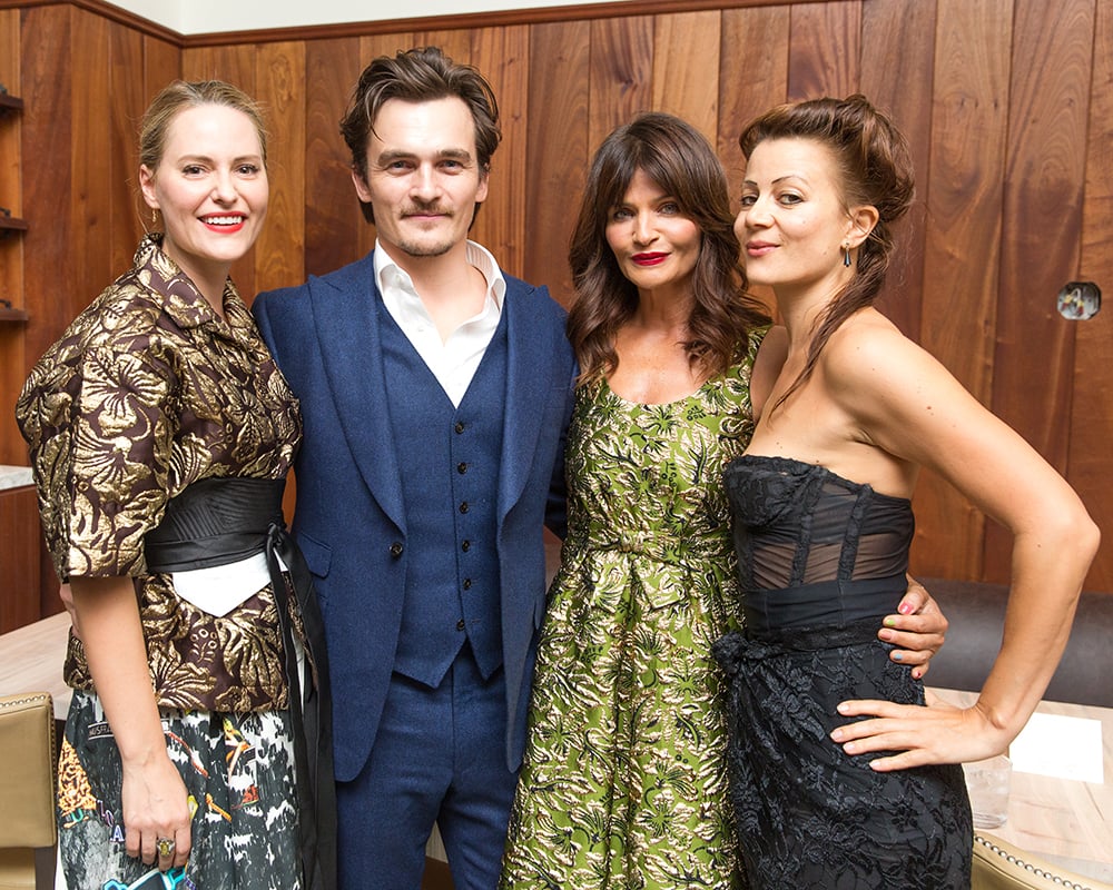 Aimee Mullins, Rupert Friend, Helena Christensen, and Camilla Staerk at the Lunchbox Fund's 2016 Fall Benefit. Courtesy of Benjamin Lozovsky/BFA.