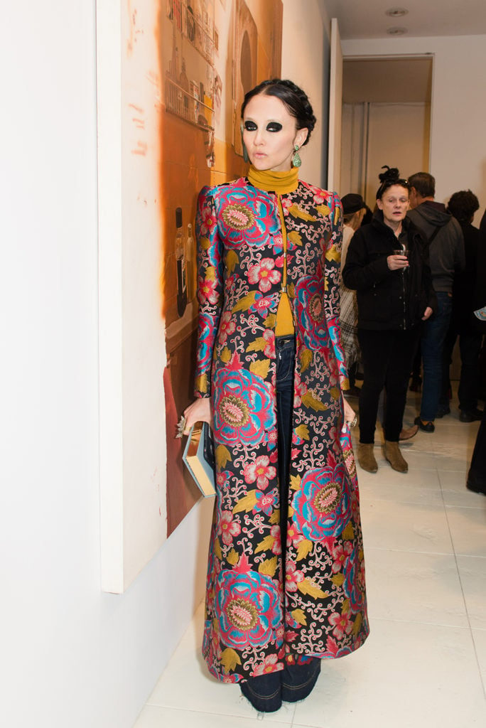Stacey Bendet at the opening of "Dan Colen: First they exchanged anecdotes and inclinations" at Vito Schnabel Projects. Courtesy of BFA.