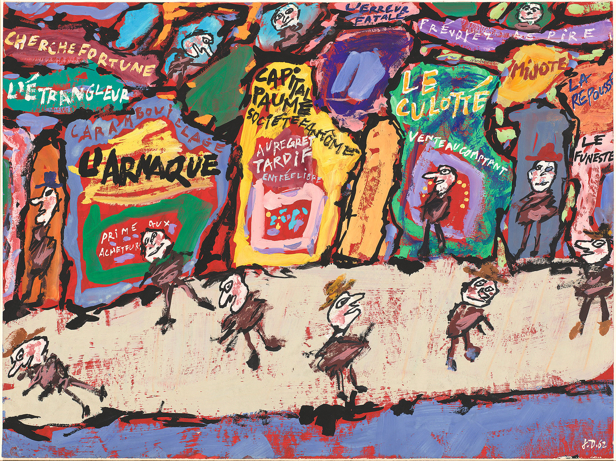 Jean Dubuffet, L’Arnaque (The Swindle), June 2, 1962. © 2016 Artists Rights Society (ARS), New York / ADAGP, Paris. 