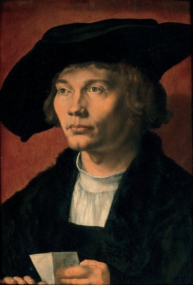 Albrecht Dürer, Portrait of Bernhard von Reesen, 1521, Staatliche Kunstsammlungen Dresden, Gemäldegalerie Alte Meister.