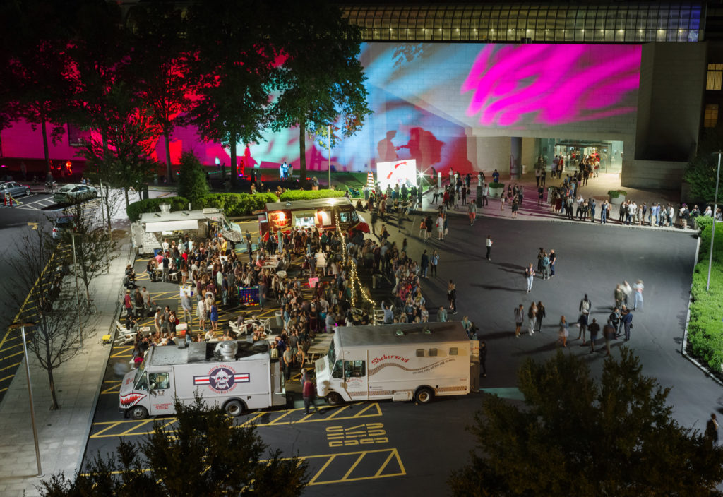 The crowds at the mfaNOW overnight. Courtesy of the Museum of Fine Arts Boston.