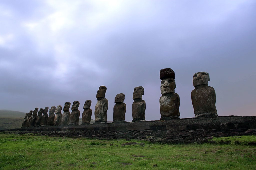 Easter Isle Zen Easter Island Stone Statue Head. Underground 