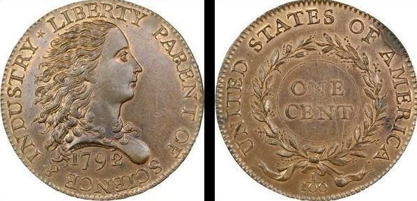 The 1792 Birch Cent. Courtesy of Heritage Auctions.