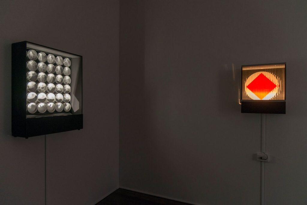 Installation view of Julio Le Parc 1959 - 1970. Exhibition at Galeria Nara Roesler, New York, Photo by Adam Reich, Courtesy Galeria Nara Roesler.