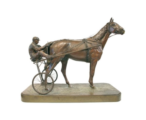Walter Winans's <em>An American Trotter</em> won a gold medal for sculpture at the first Olympic Art Competitions, held in Stockholm in 1912. Courtesy of the Idrottmuseet i Malmö.