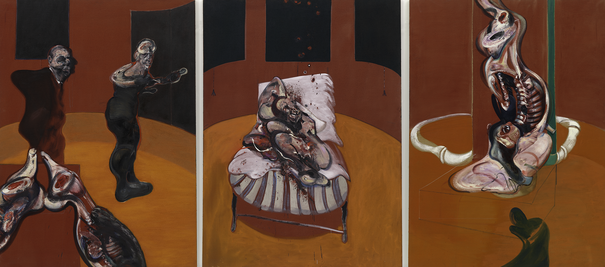 Francis Bacon, Three Studies for a Crucifixion (1944). Courtesy of Guggenheim Museum Bilbao.