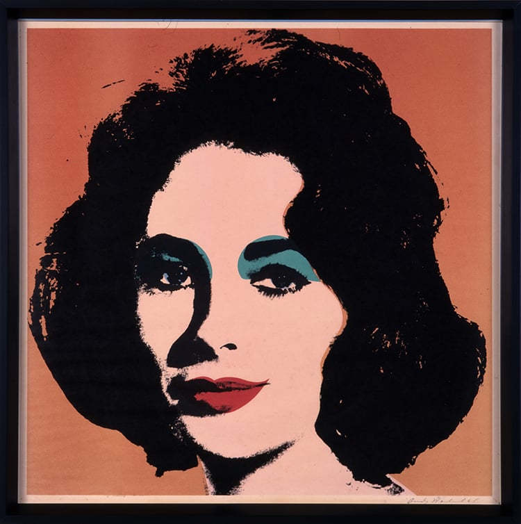Andy Warhol, Liz (F. & S.7), 1964. Courtesy of the Hyde Collection, Glens Falls, New York, the Feibes & Schmitt Collection. © 2016 Artists Rights Society (ARS), New York/The Andy Warhol Foundation for the Visual Arts. Photography by Michael Fredericks.