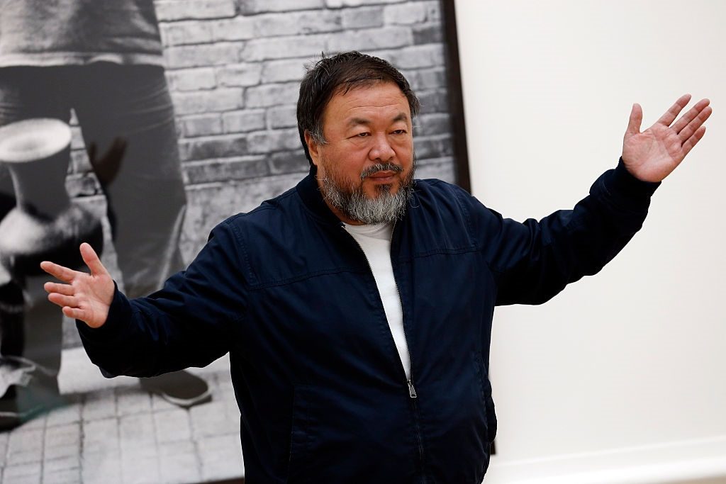 Ai Weiwei at his exhibition in 2015 at London's Royal Academy of Art. Photo Alex B. Huckle/Getty Images.
