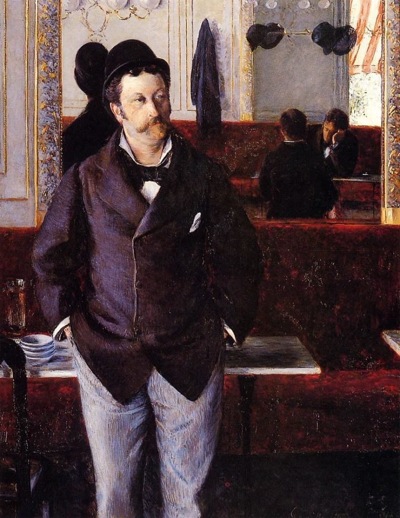 Gustave Caillebotte, In A Cafe (1880). Courtesy of Musee des Beaux-Arts. 