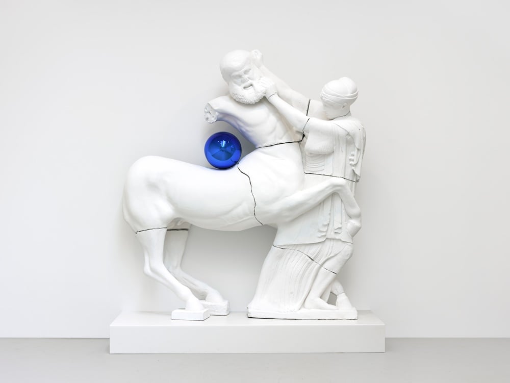 Jeff Koons, Gazing Ball (Centaur and Lapith Maiden), 2013. Courtesy David Zwirner Gallery.