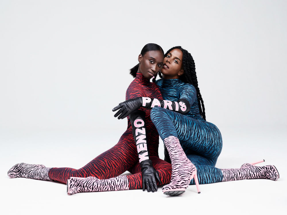 AmAmy Sall with the artist Juliana Huxtable for KENZO x H&M. Photo courtesty of H&M.