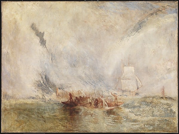 Joseph Mallord William Turner (British, London 1775–1851 London) Whalers, Oil on canvas; 35 7/8 × 48 in. (91.1 × 121.9 cm) Frame: 51 3/16 × 63 3/8 × 11/16 in. (130 × 161 × 1.8 cm) The Metropolitan Museum of Art, New York, (SL.13.2016.3.1) http://www.metmuseum.org/Collections/search-the-collections/647150