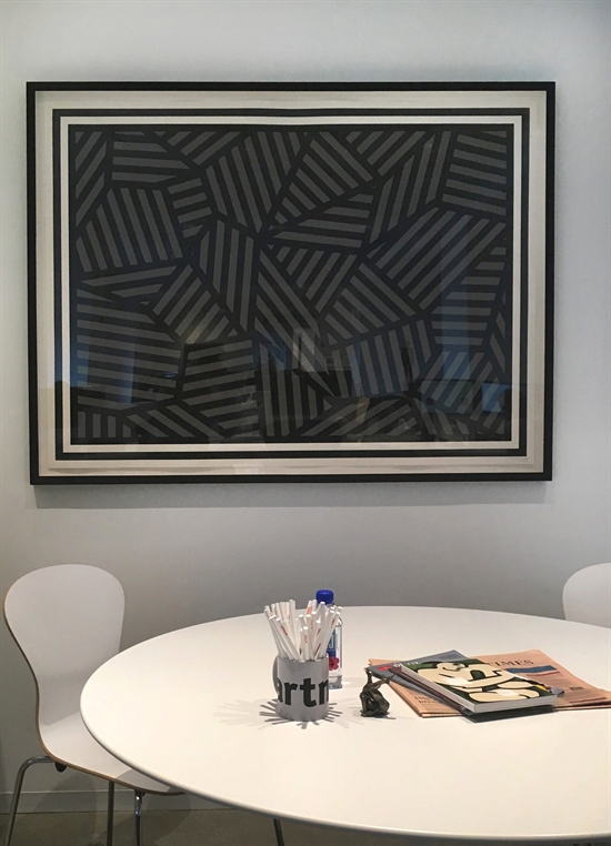 Sol LeWitt, <em>Complex Form with Black and Gray Bands</em> (1988). Estimate: $5,000–7,000. Courtesy of artnet Auctions. 
