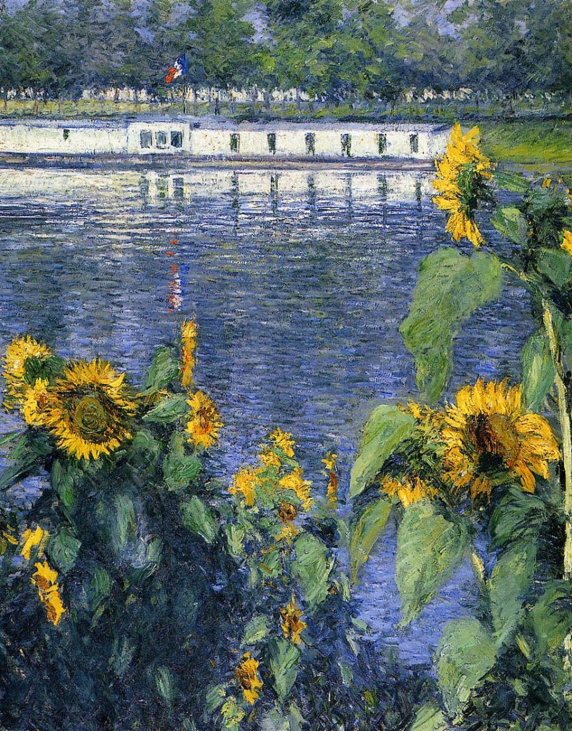 Gustave Caillebotte, Sunflowers On The Banks Of The Seine (1885-86). Courtesy of Fine Arts Museums of San Francisco.