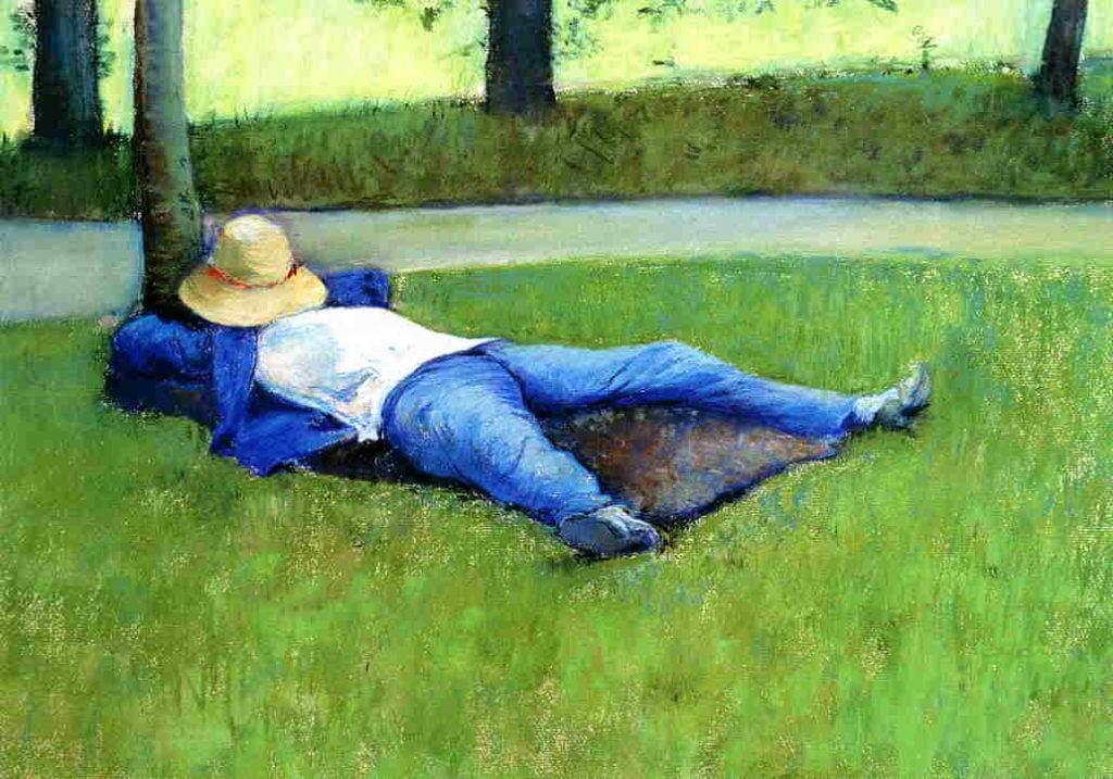 Gustave Caillebotte, The Nap (1877). Courtesy of Wadsworth Atheneum Museum of Art.
