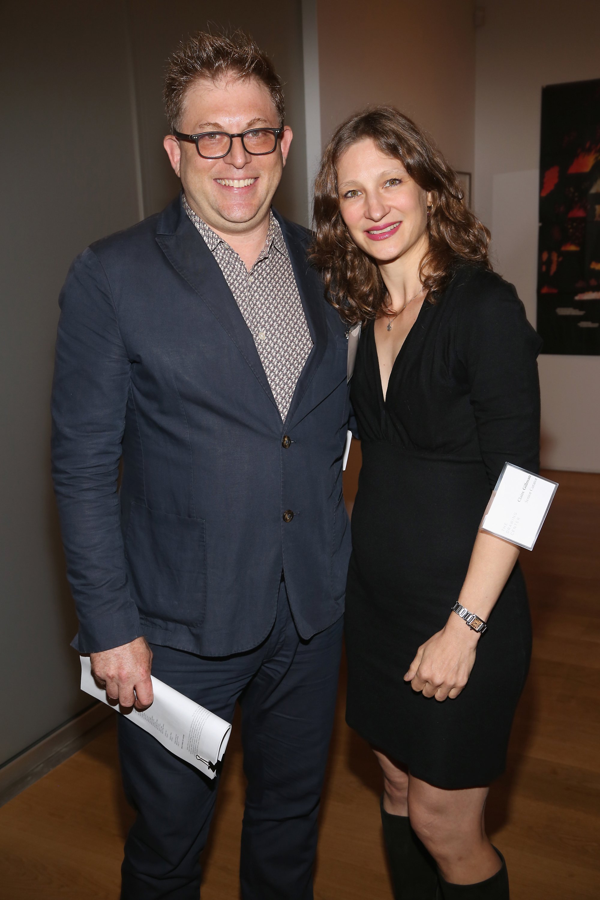 Brett Littman and Claire Gilman at the Drawing Center Annual Benefit Auction. Courtesy of photographer Sylvain Gaboury, © Patrick McMullan.