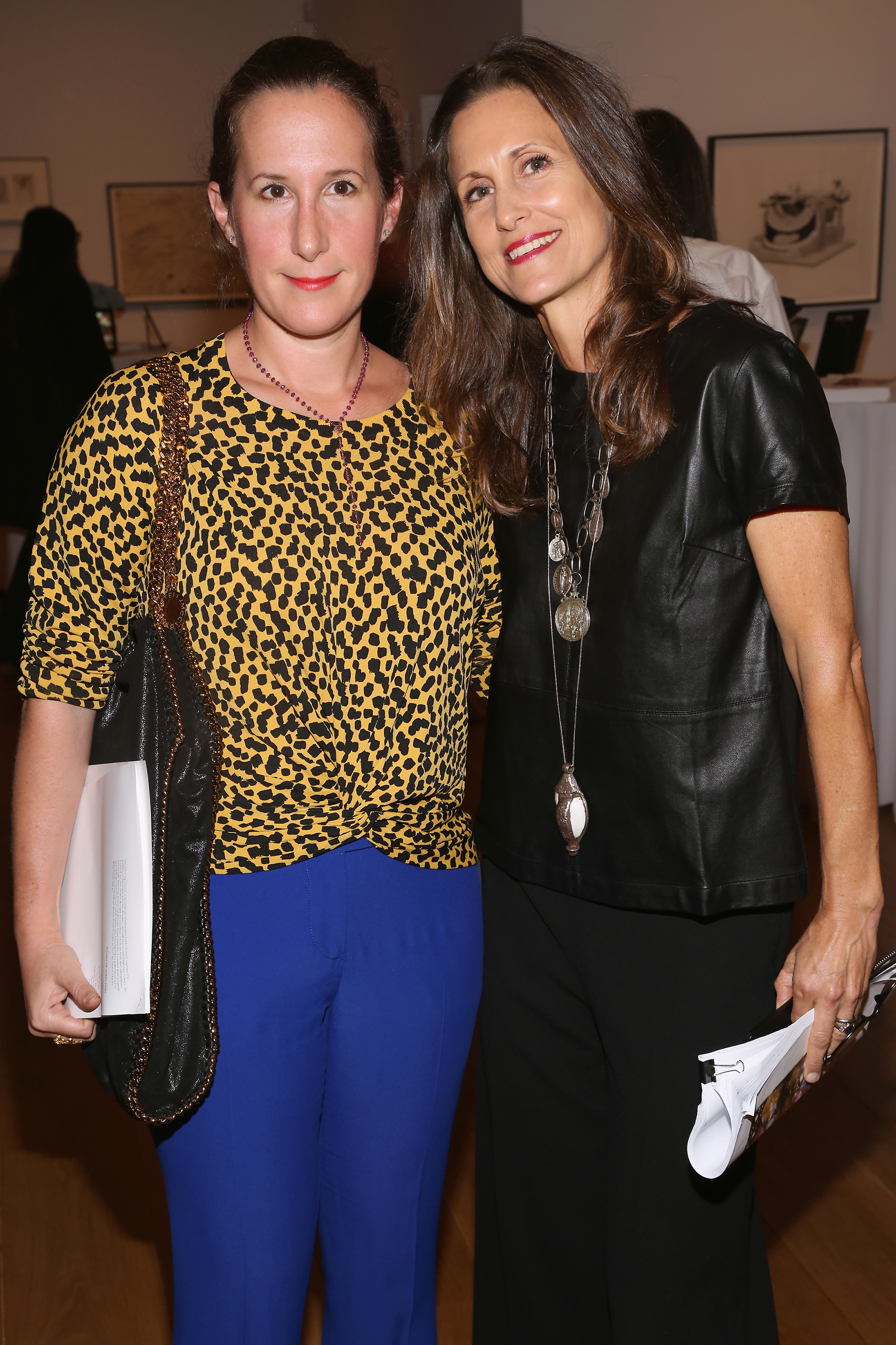 Natalie Frank and Aimee Good at the Drawing Center Annual Benefit Auction. Courtesy of photographer Sylvain Gaboury, © Patrick McMullan.