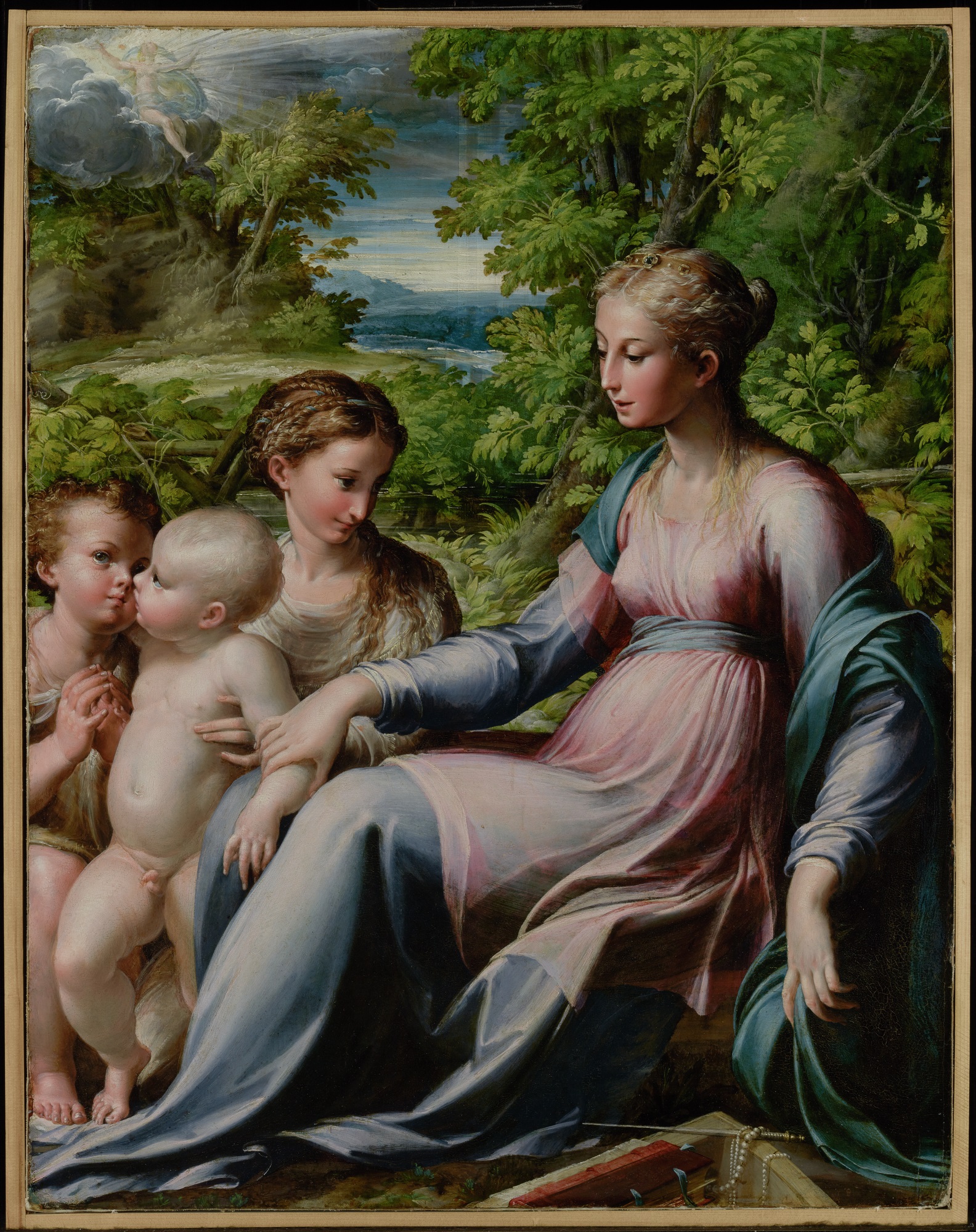 Parmigianino, Virgin and Child With Saint Mary Magdalene and the Infant Saint John the Baptist. Courtesy of Sotheby’s.