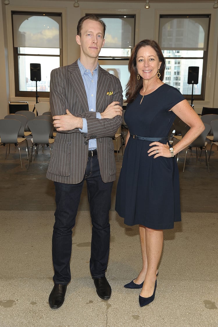 Isaac Aden and Ann Lydecker at MVVO Announces the Debut of the Accessible Art Fair New York at artnet. Courtesy of photographer Owen Hoffmann © Patrick McMullan.
