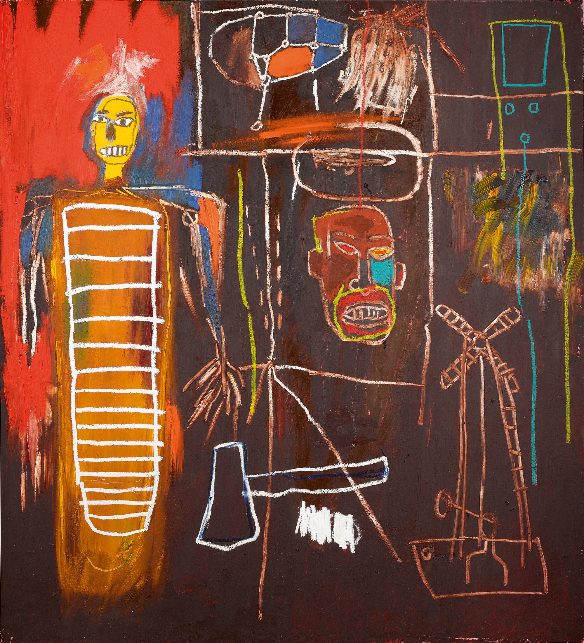 Jean-Michel Basquiat, <i>Air Power</i> (1984), from the collection of David Bowie. Courtesy of Sotheby's London.