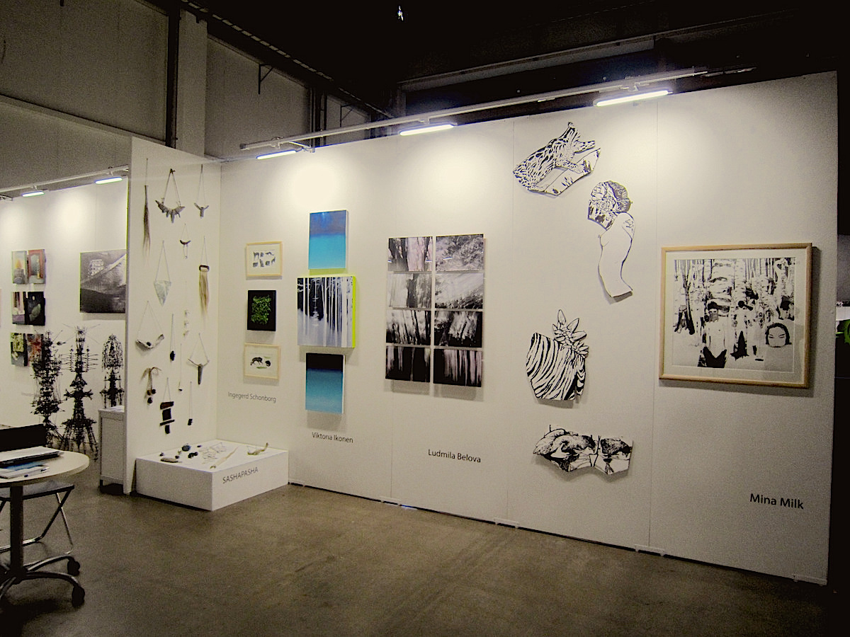 Saint-Petersburg based re:FLEX Gallery's booth at ArtHelsinki. Photo Emily Nathan