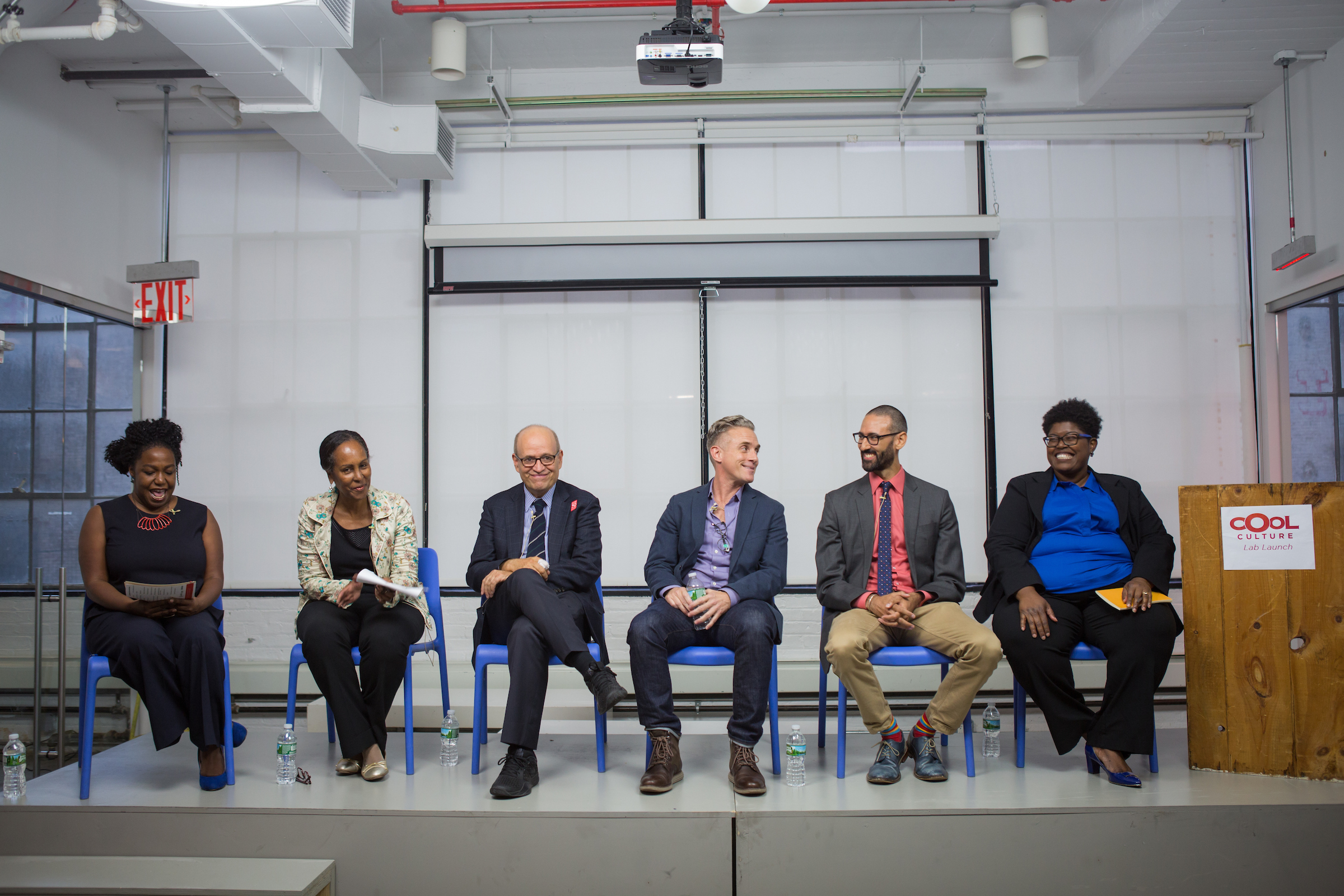 Panelists at the launch of the 2016 Laboratory for New Audiences. Courtesy of Margarita Corporan.