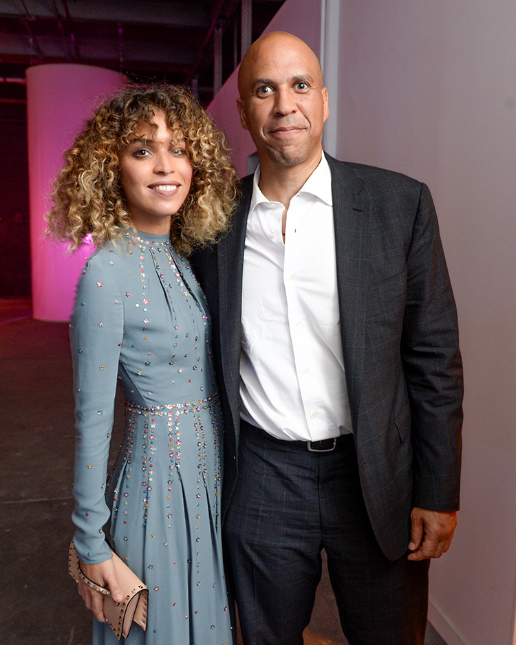 Cleo Wade and Cory Booker at Refinery29's 29Rooms in the "Just Dance" room. Courtesy of Joe Schildhorn/BFA.