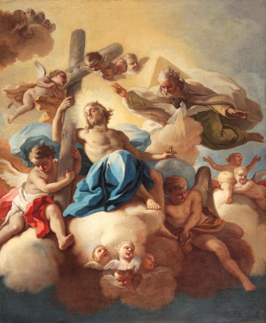 Francesco de Mura, <em>The Trinity</em> (circa 1741). Courtesy of Federico Castelluccio.