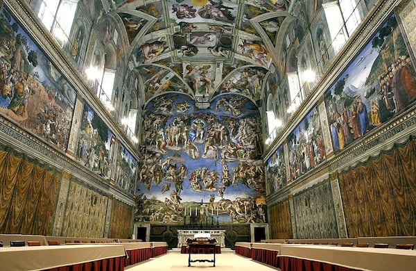 The interior of the Sistine Chapel. Photo: PIERPAOLO CITO/AFP/Getty Images.