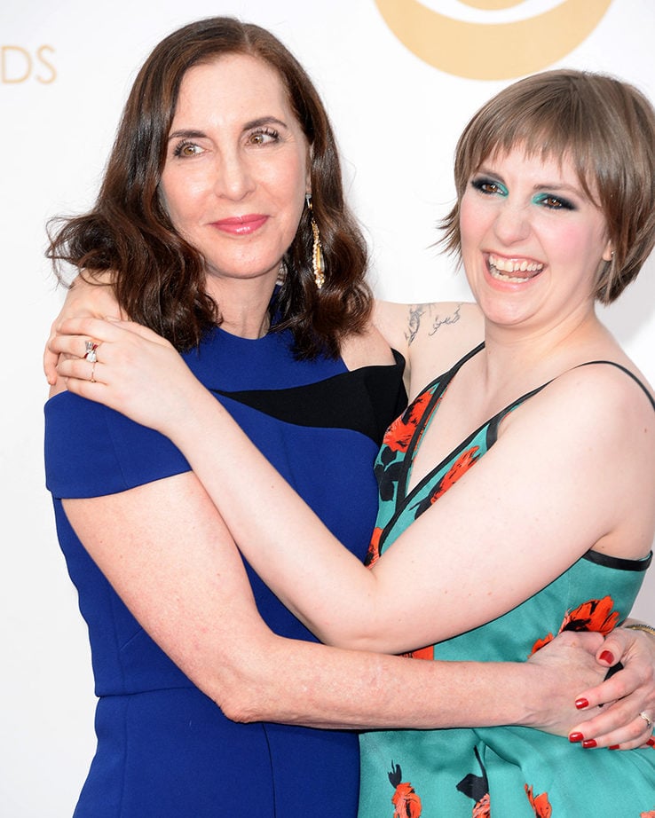 Artist Laurie Simmons and her daughter, actress Lena Dunham, at the 65th Annual Primetime Emmy Awards in 2013. Courtesy of Jason Merritt/Getty Images.