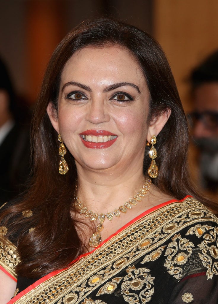 Nita Ambani at the British Asian Trust Reception in 2013 in Mumbai, India. Photo by Chris Jackson/Getty Images.