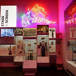 Instruments, costumes and other artifacts fill the Taking the Stage section of the fourth floor Culture Galleries. Courtesy of Getty Images.