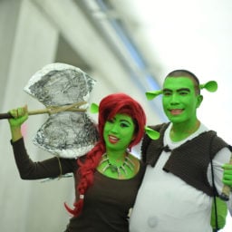Fans dress in costumes outside of 2016 New York Comic Con. Courtesy of Mike Coppola/Getty Images.