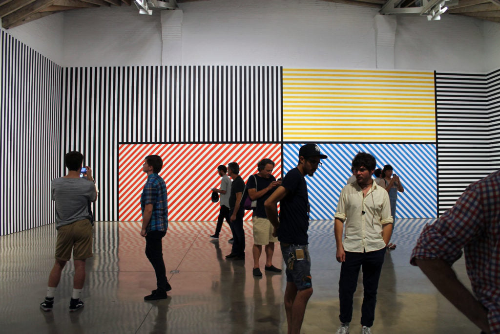 View of Sol Lewitt's installation at Paula Cooper Gallery. Courtesy of Rain Embuscado for artnet News.