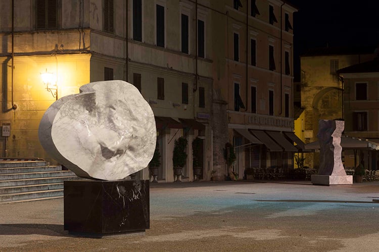 Helidon Xhixha, "Shining Rock" in Pietrasanta. Courtesy of Contini Art UK.