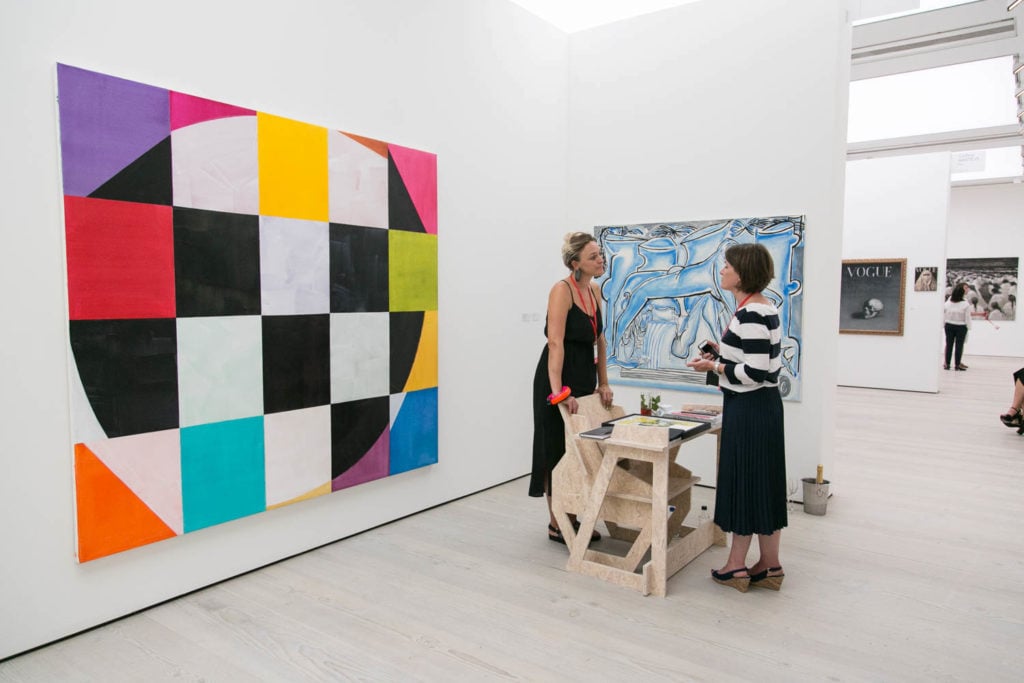 Installation view of the FOLD Gallery booth at START Art Fair, Saatchi Gallery, 2016. Courtesy START Art Fair and the Saatchi Gallery.
