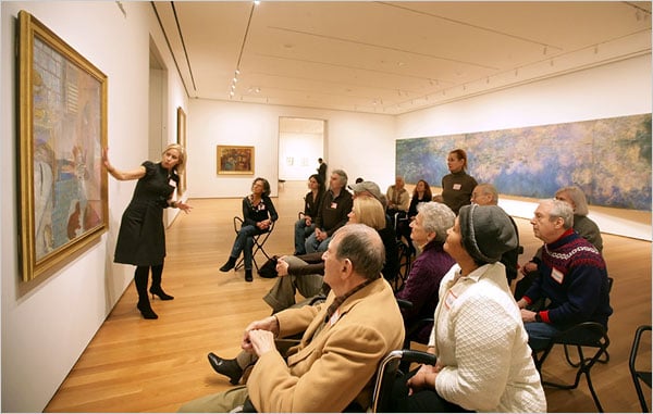 Participants in the Meet Me at MoMA program for those suffering from dementia. Courtesy of the Museum of Modern Art, New York. 