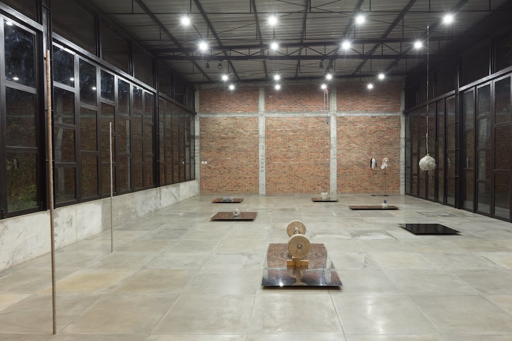 View of "Indisciplinato," 2014, featuring works by Marco Cassani, at OFCA International, Yogyakarta, Indonesia.