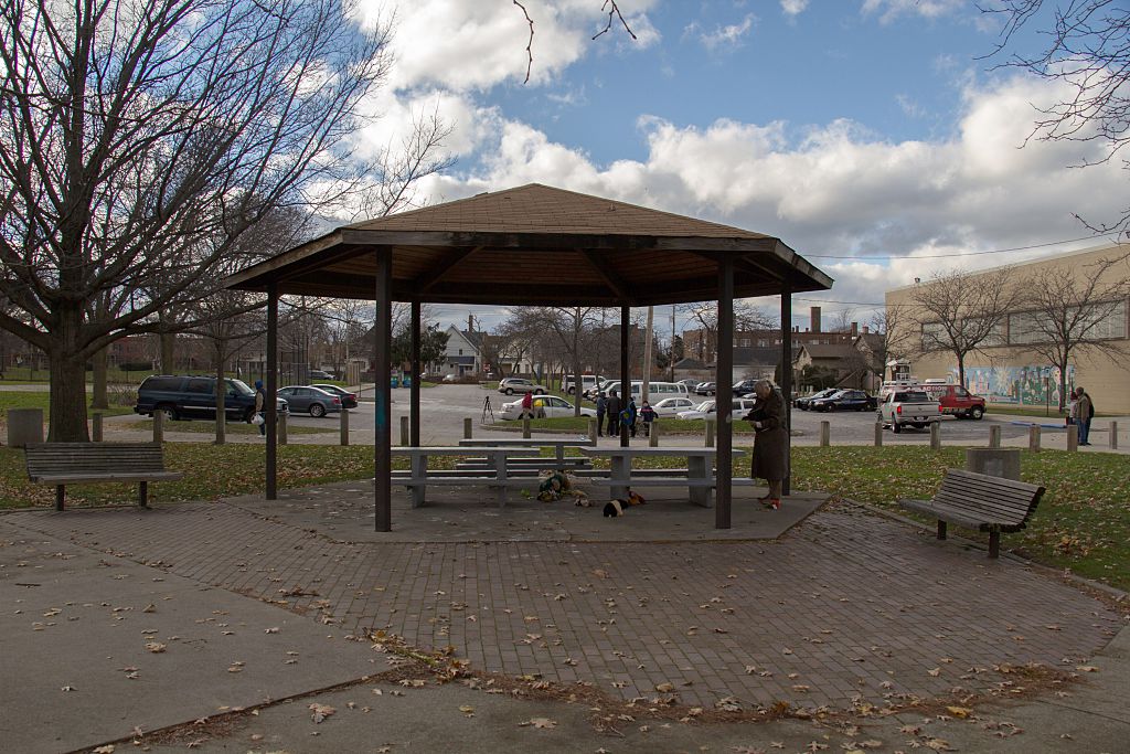 The gazebo stands in Cudell Commons Park Cleveland, OH. Photo: JORDAN GONZALEZ/AFP/Getty Images.
