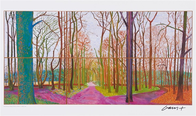 David Hockney, <em>Woldgate Woods 2006</em>(2006). Courtesy of Venator & Hanstein, Germany. 