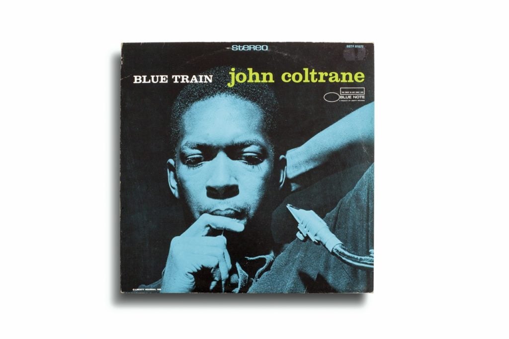 John Coltrane, Blue Train (Blue Note, 1957), photograph by Francis Wolff. Courtesy Aperture.