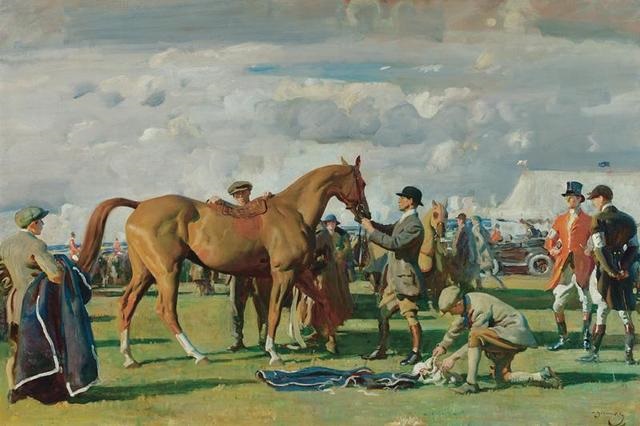 Alfred Munnings, <em>The Red Prince Mare</em> (1920–21). Courtesy of Sotheby's New York. 