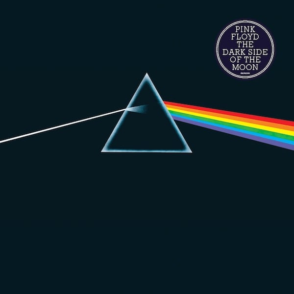 Album cover for Pink Floyd's Dark Side of the Moon. Image courtesy of the V&A. ©Pink Floyd Music Ltd. 