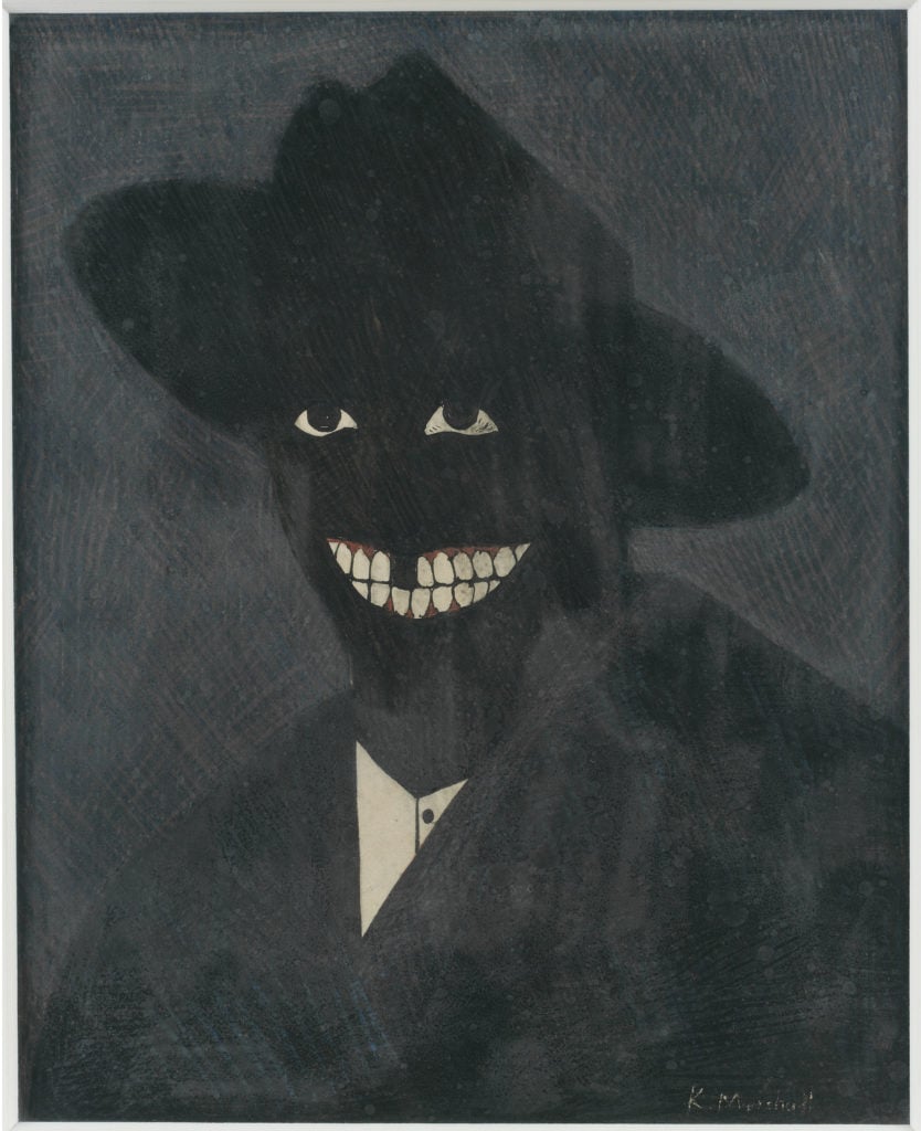 Kerry James Marshall, <em>A Portrait of the Artist as a Shadow of His Former Self</em> (1980). Courtesy of the Metropolitan Museum of Art.