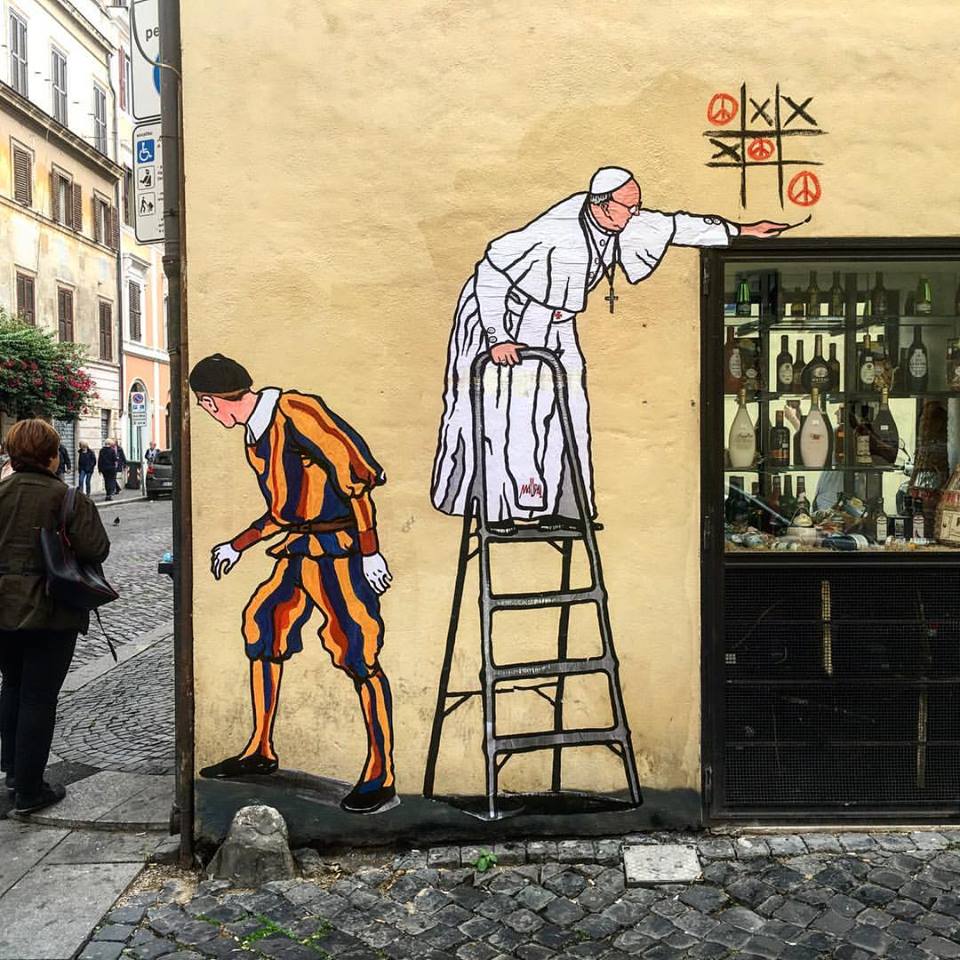 Maupal, Pope Francis mural. Courtesy of Jeremy Zipple.