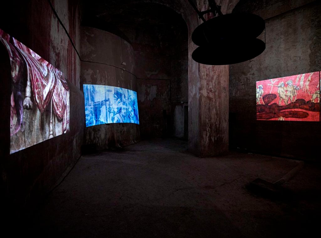 Adriana Varejão, Transbarroco (2014), four-channel video installation Photo by: Matteo D’Eletto M3 Studio © French Academy in Rome – Villa Medici and the artist 