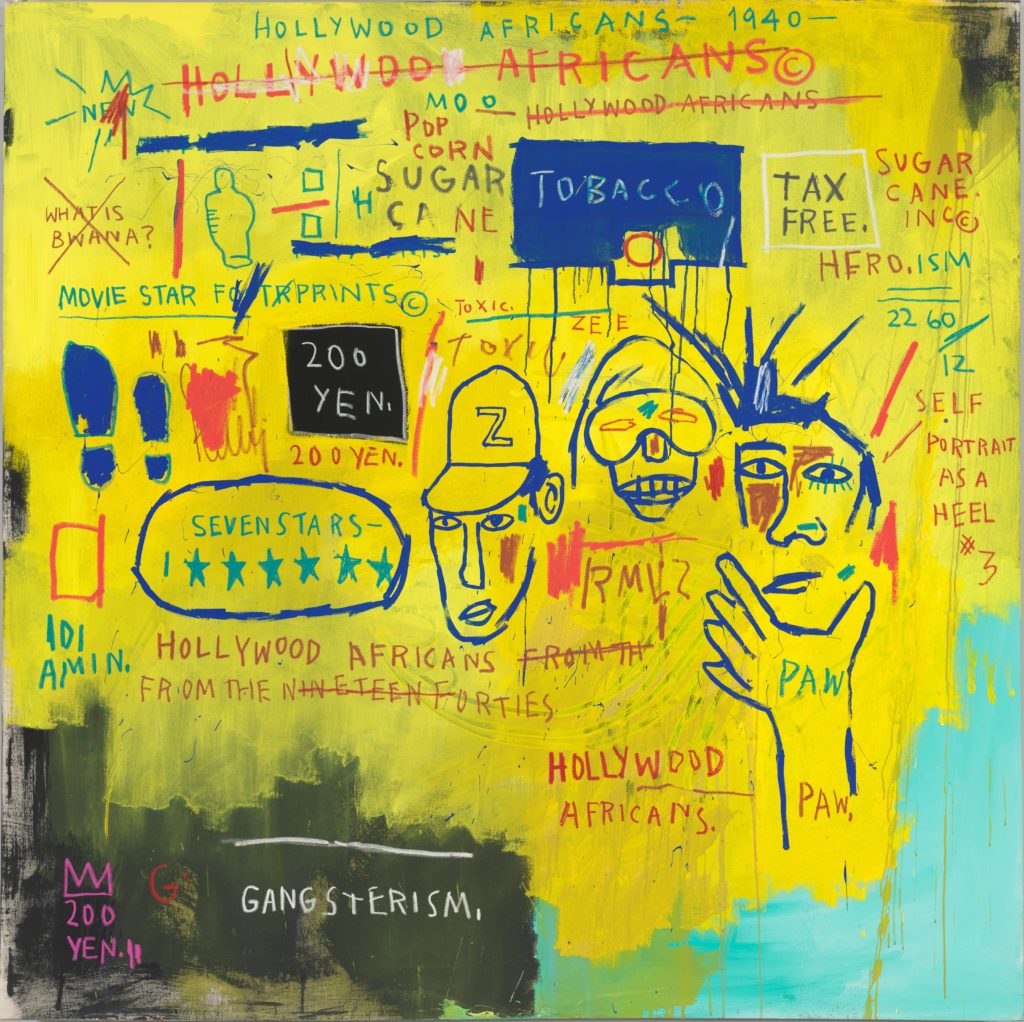 Jean-Michel Basquiat, <i>Hollywood Africans</i> (1983). Courtesy Whitney Museum of American Art. © Artists Rights Society (ARS), New York/ ADAGP, Paris.
