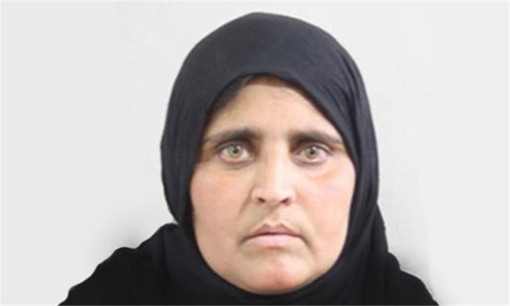 Sharbat Gula's photograph for her illegally-obtained Pakistani ID card. 